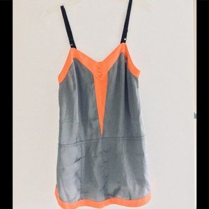 Go International Shirt Top Small Gray/Orange